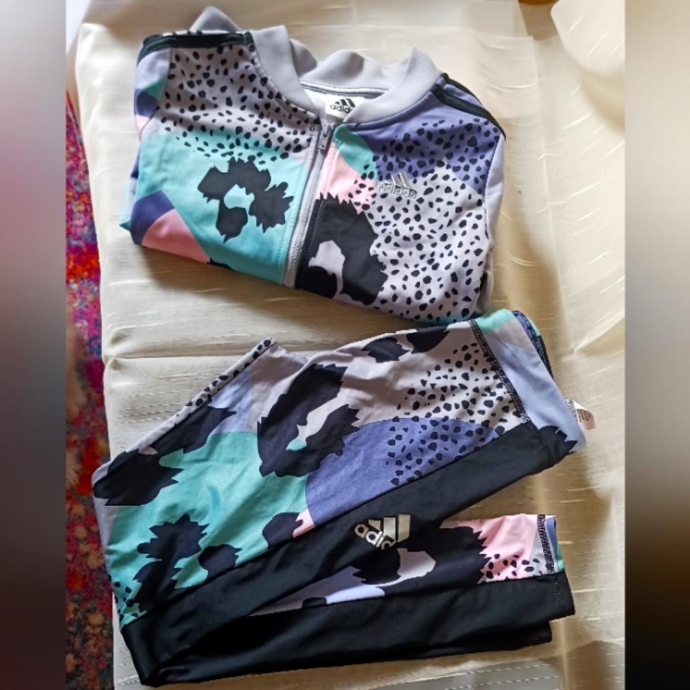 Girls Adidas tracksuit